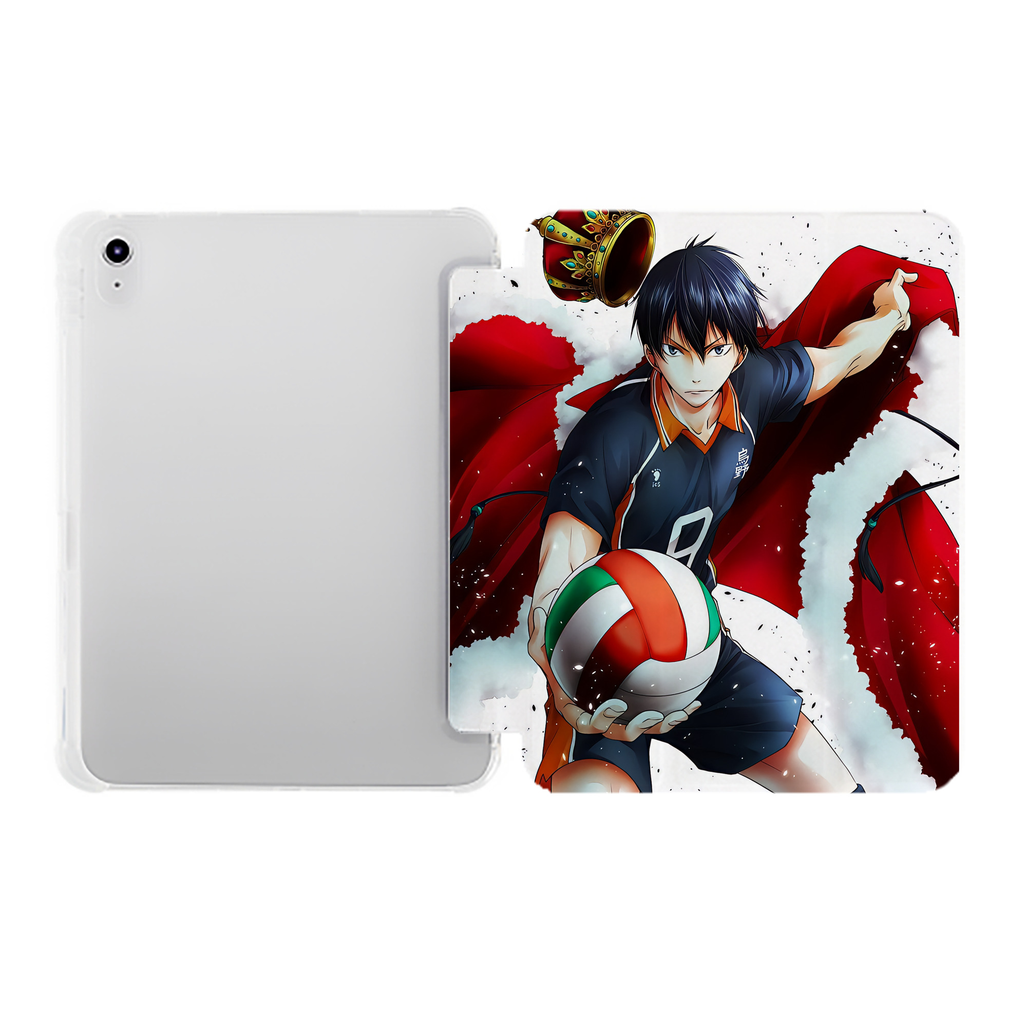 （画像用） ハイキュー!! Haikyu!! IPad ケース ペン収納付き 三つ折りスタンド PUレザー×シリコン 対応機種9.5/10.5/10.9インチ